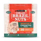 Urban Platter Brazil Nuts, 120g (Monthly Consumption Pack, Rich In Selenium, Have 1 Daily, 30 single serve brazil nut sachets)