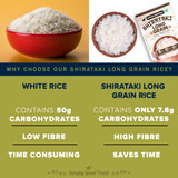 Urban Platter Shirataki Long-Grain Rice, 220g (Keto-Friendly | Low-Carb | Low-Calories | Fat-Free | Gluten-Free | Konjac Miracle Rice)
