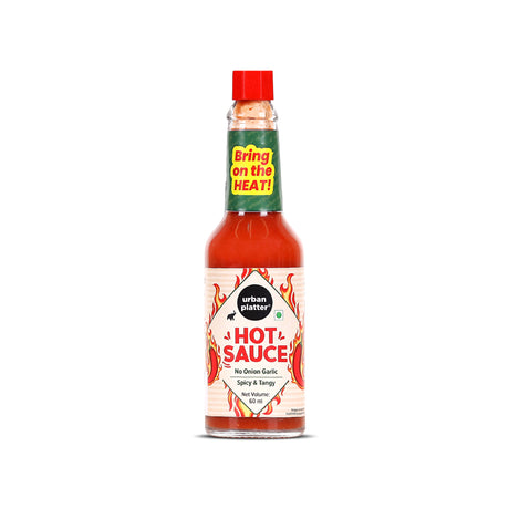 Urban Platter Hot Sauce, 60ml (Tangy & Balanced Chilli Heat, Made with Indian Chillies, No Onion, No Garlic, No Preservatives)
