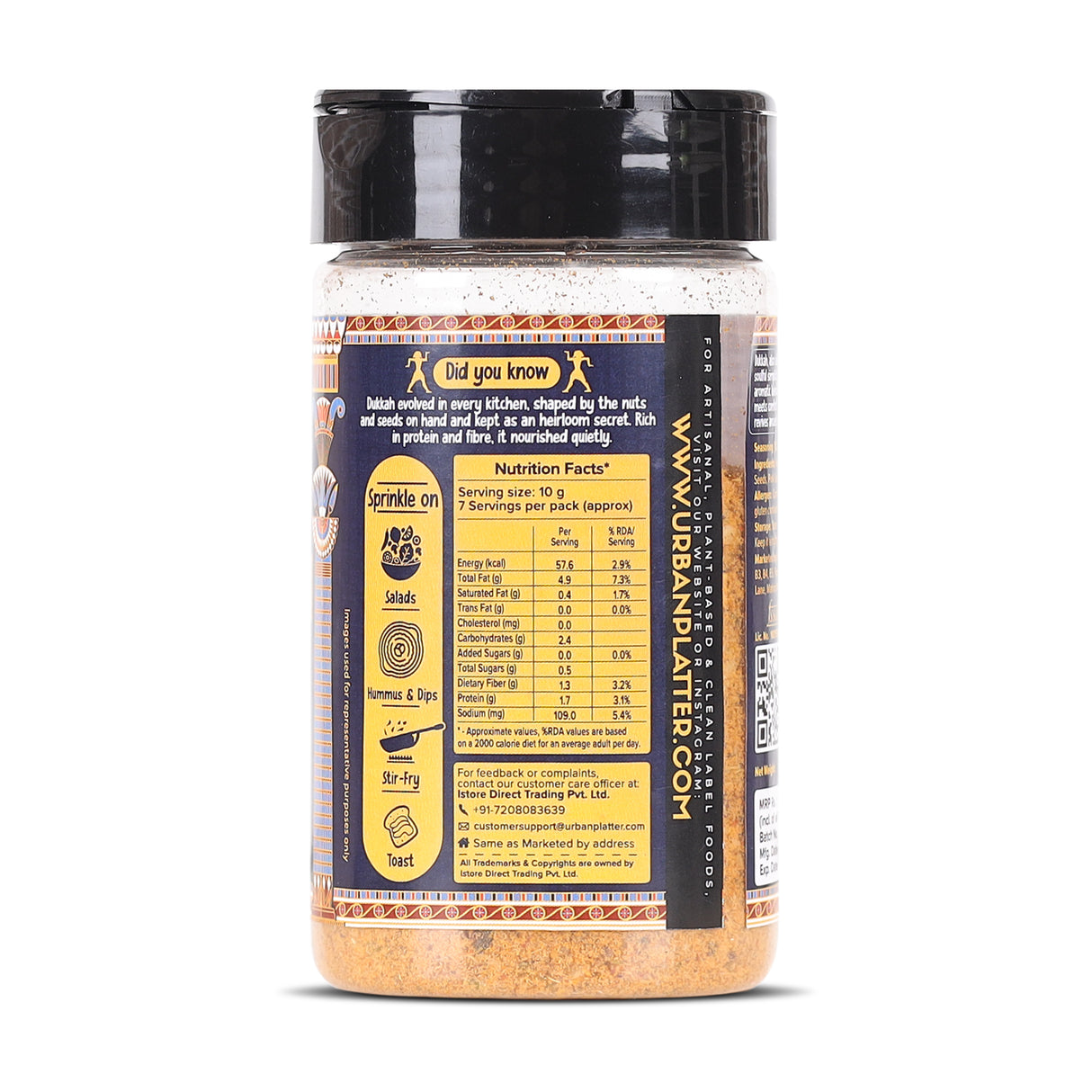 Urban Platter Dukkah Seasoning, 70g (Middle Eastern Seasoning | Signature Blend of Nuts, Seeds & Spices | Ideal for Hummus, Bread with Olive Oil & Roasted Vegetables)