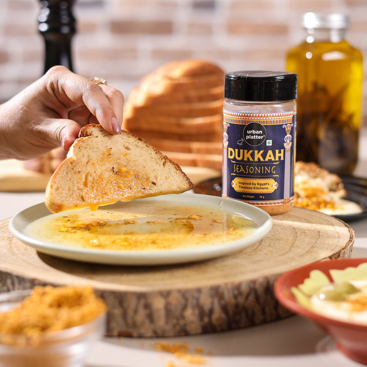 Urban Platter Dukkah Seasoning, 70g (Middle Eastern Seasoning | Signature Blend of Nuts, Seeds & Spices | Ideal for Hummus, Bread with Olive Oil & Roasted Vegetables)