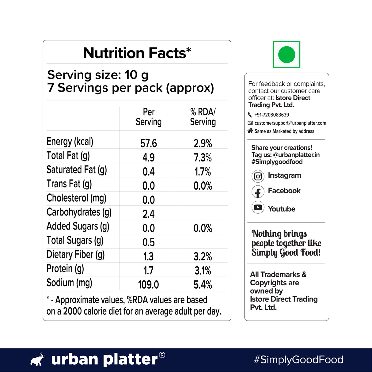Urban Platter Dukkah Seasoning, 70g (Middle Eastern Seasoning | Signature Blend of Nuts, Seeds & Spices | Ideal for Hummus, Bread with Olive Oil & Roasted Vegetables)