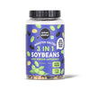 Roasted Salted 3-in-1 Soybean, 400g (44% Protein, 17% Fiber, Lightly Salted Green Edamame, Black & White Soybean, Highest Plant Protein Supersnack)