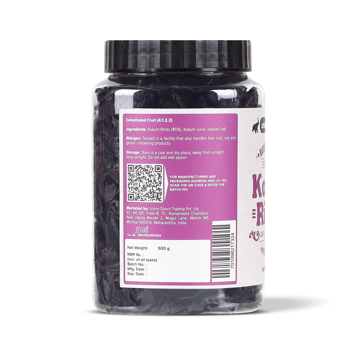 Urban Platter Dried Kokum Rinds (Amsul), 500g (Local Produce of Konkan, Natural Coolant & Souring Agent, Aids Digestion)