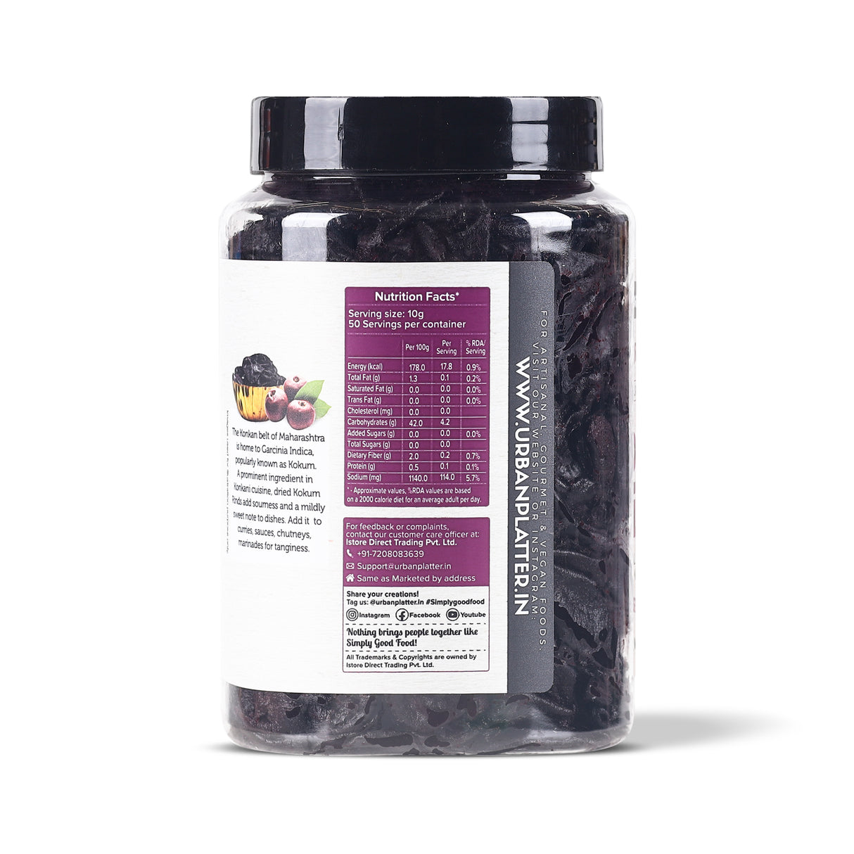 Urban Platter Dried Kokum Rinds (Amsul), 500g (Local Produce of Konkan, Natural Coolant & Souring Agent, Aids Digestion)