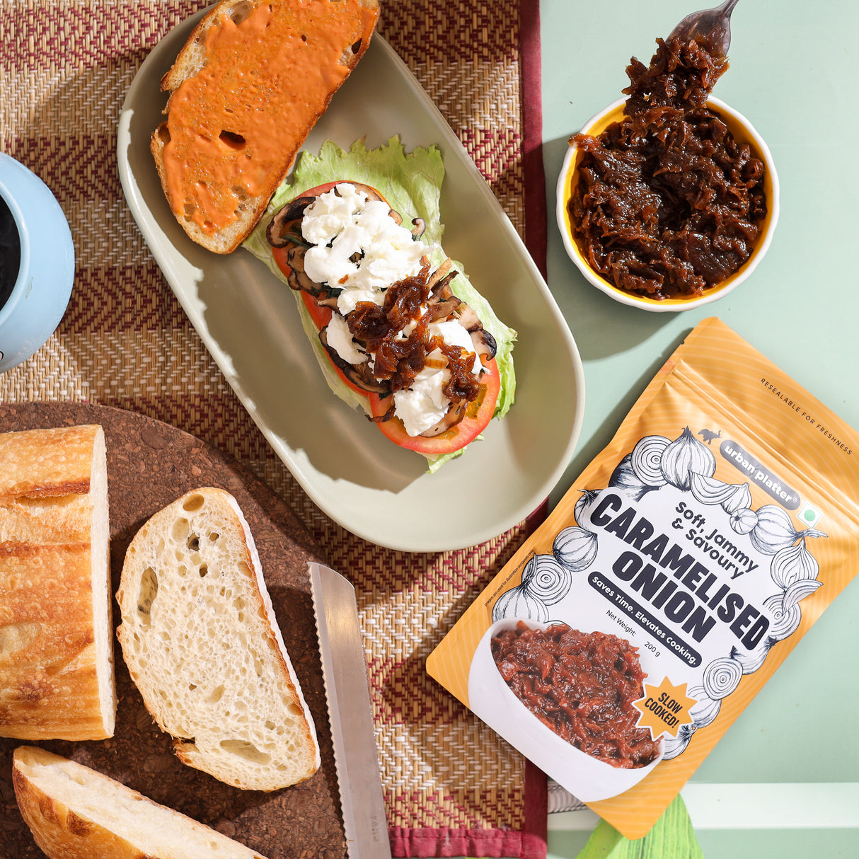 Urban Platter Caramelized Onion, 200g (Sweet-Savoury Onion Base for Pasta, Sandwiches, Gravies & Gourmet Cooking, Soft, Jammy & Slow Cooked.