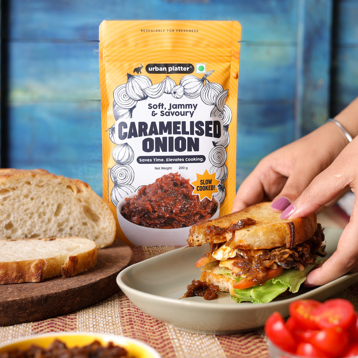 Urban Platter Caramelized Onion, 200g (Sweet-Savoury Onion Base for Pasta, Sandwiches, Gravies & Gourmet Cooking, Soft, Jammy & Slow Cooked.