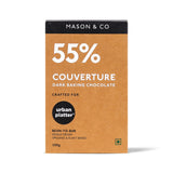 Urban Platter 55% Dark Chocolate Baking Couverture, 200g [Crafted By Mason & Co. Single Origin, Bean To Bar] - front pack