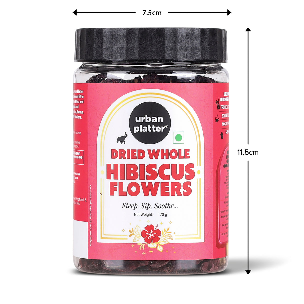 Urban Platter Whole Dried Hibiscus Flowers, 70g (Tart & Floral | Antioxidant-Rich | Caffeine-free) - product image 10