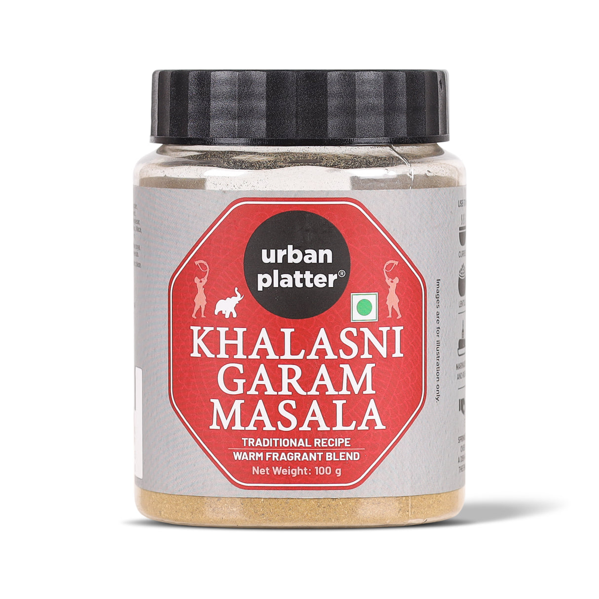 Urban Platter Maharashtrian Khalasni Garam Masala, 100g (Signature Satara-Solapur Blend | Onion & Garlic-free | Additive and Preservative-free) - front pack
