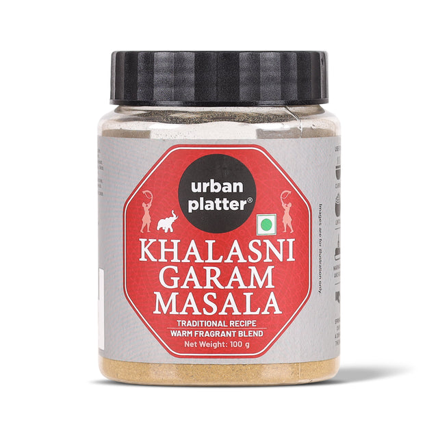 Urban Platter Maharashtrian Khalasni Garam Masala, 100g (Signature Satara-Solapur Blend | Onion & Garlic-free | Additive and Preservative-free) - front pack