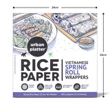 Round Rice Paper Sheets, 400g (Vietnamese Spring Roll Wrappers | Gluten Free | 22 cm Each | 35-40 Sheets per pack)
