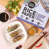 Round Rice Paper Sheets, 400g (Vietnamese Spring Roll Wrappers | Gluten Free | 22 cm Each | 35-40 Sheets per pack)