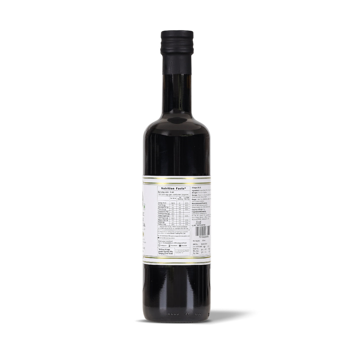 Italian Balsamic Vinegar of Modena Goccia Oro, 500ml (Aceto Balsamico di Modena IGP)