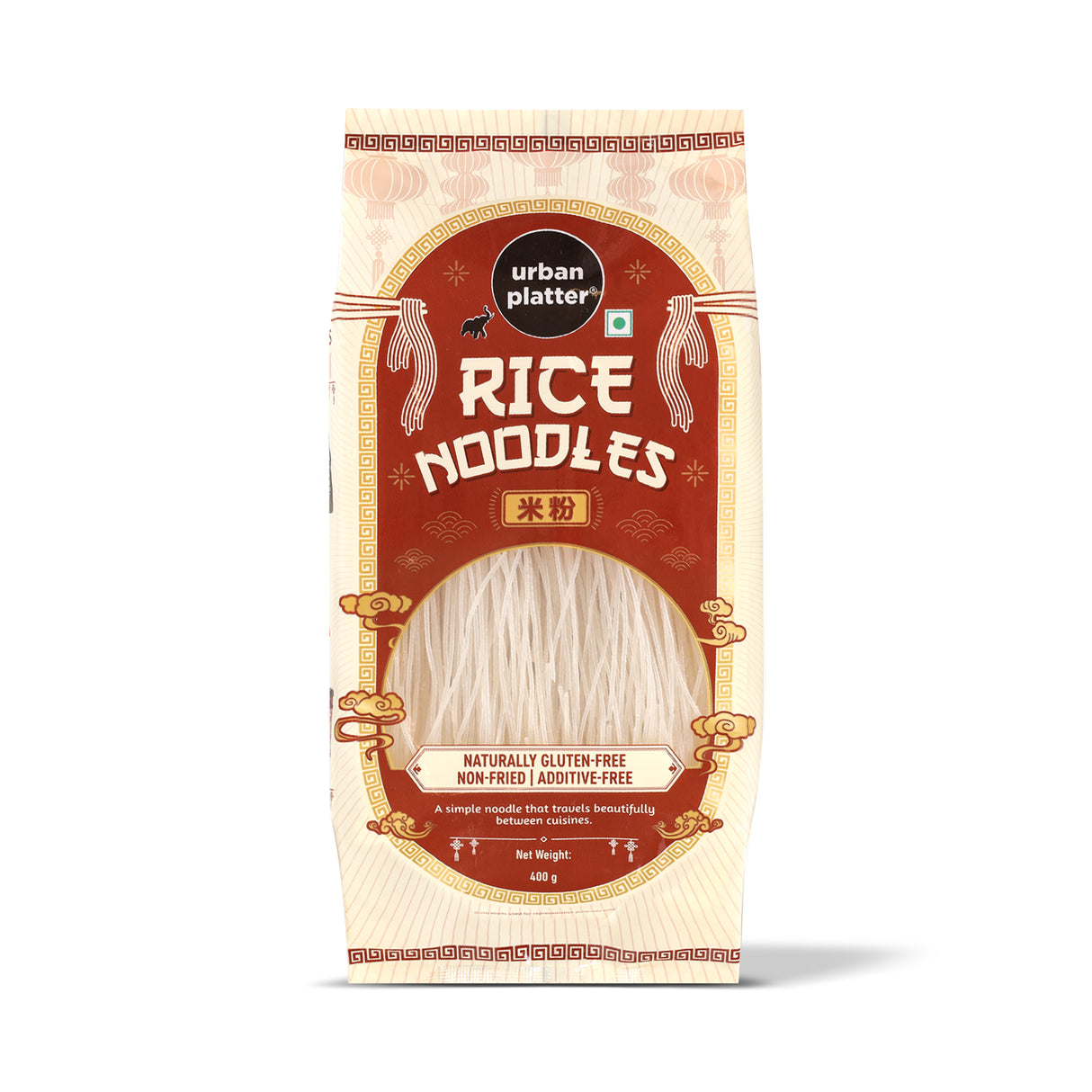 Urban Platter Rice Noodles, 400g (Naturally Gluten Free, Made with Rice Flour, No Additives, Perfect for all Pan Asian Cooking)