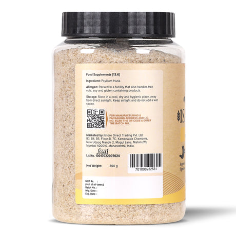 Urban Platter Isabgol Whole Psyllium Husk, 300g - Plant-Based Soluble Fibre for Daily Routine, Unflavoured