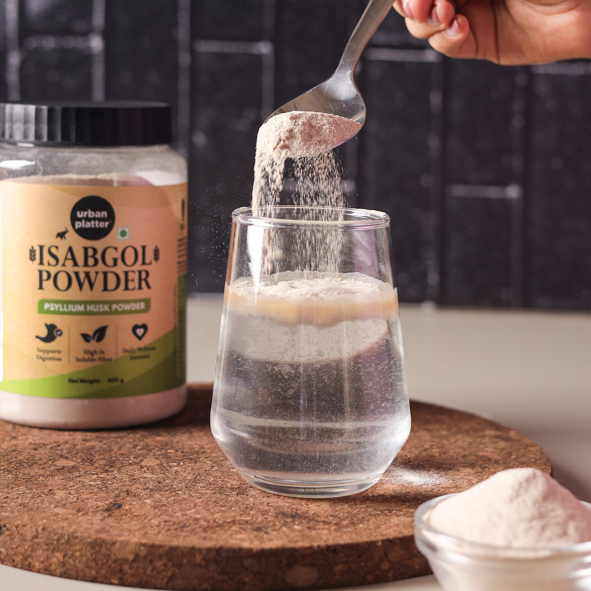Urban Platter Isabgol Powder, 600g - Fine Psyllium Husk Powder for Daily Fibre Routine, Unflavoured