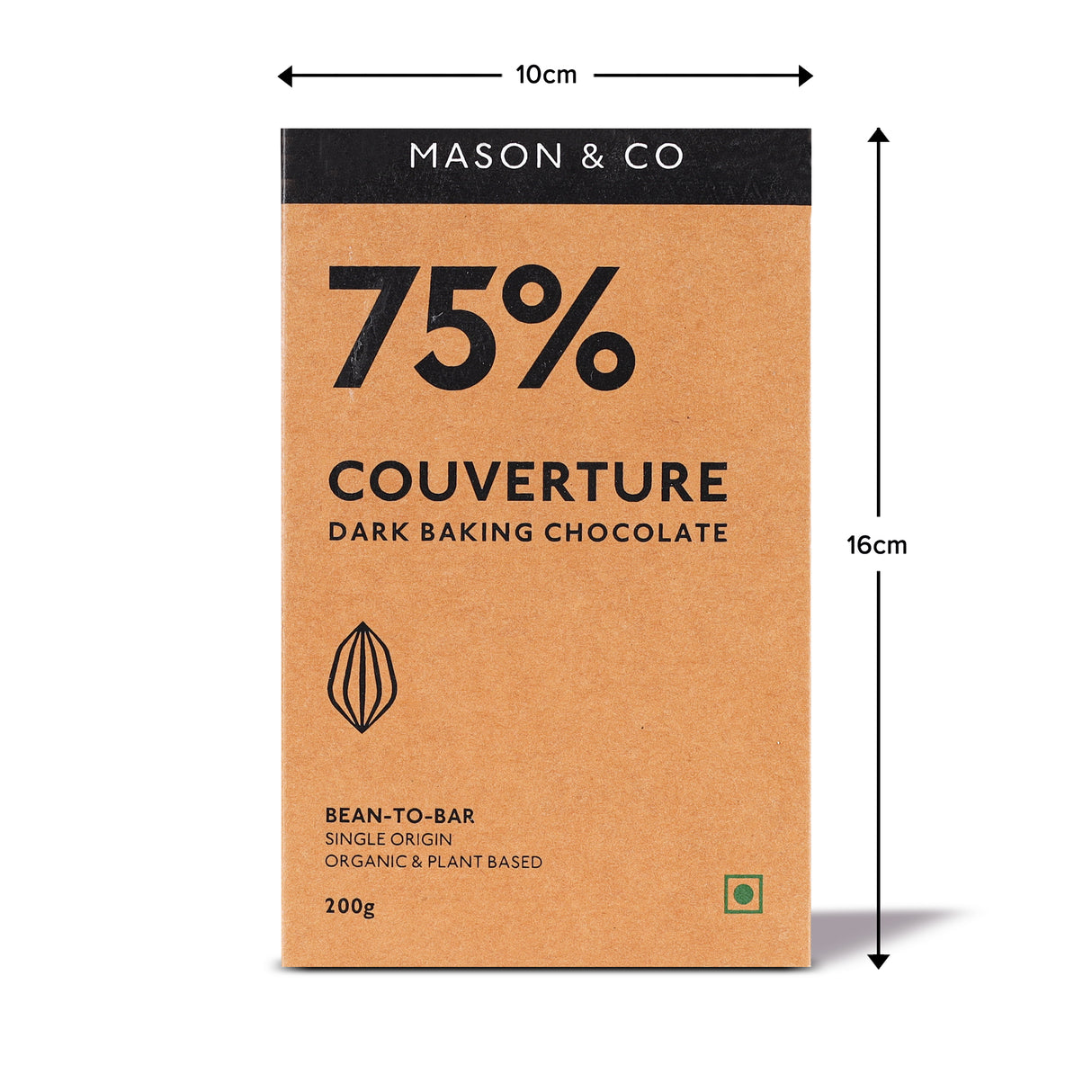 75% Couverture Dark Baking Chocolate, 200g