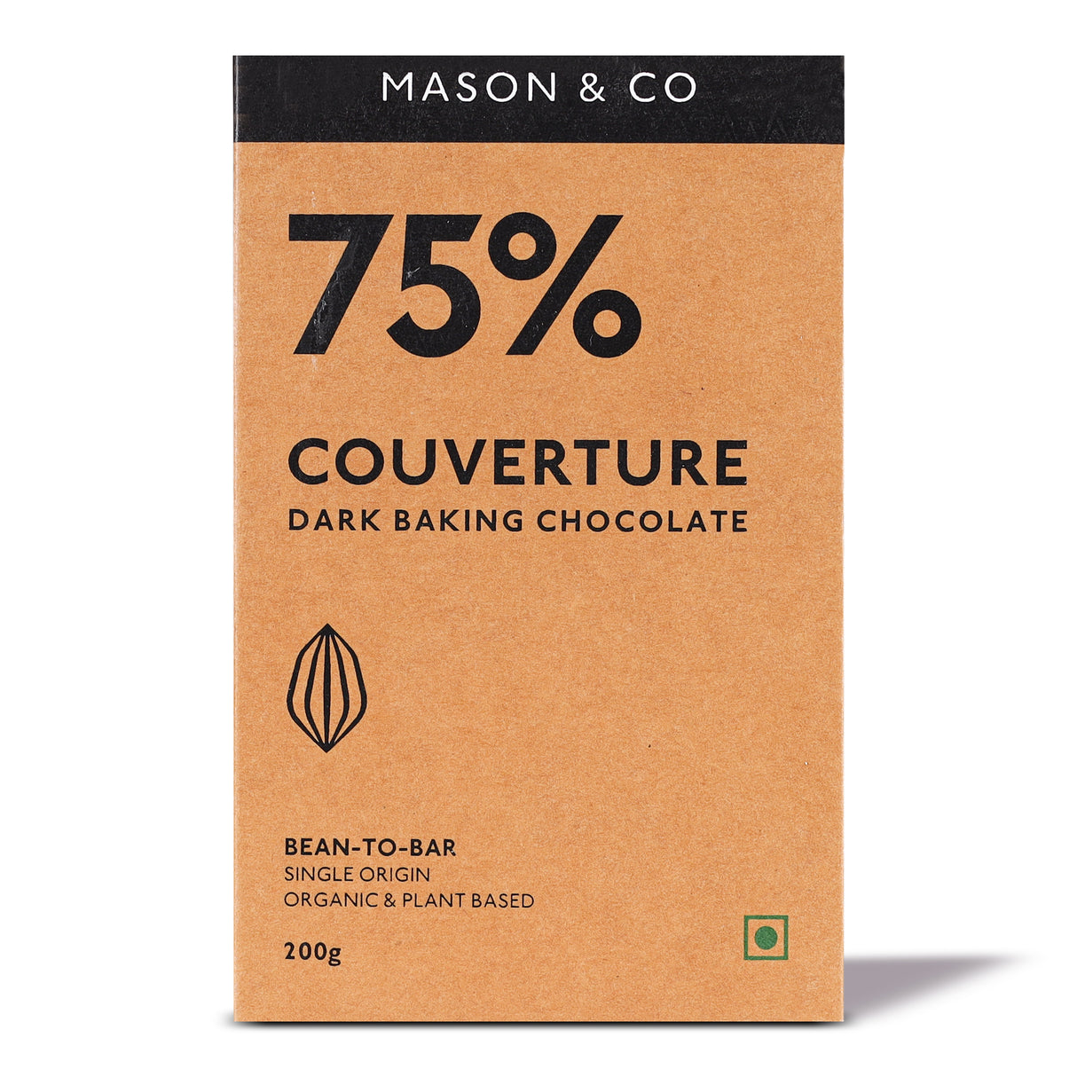 75% Couverture Dark Baking Chocolate, 200g