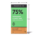 75% Dark Chocolate with Peppermint & Sweet Nibs, 60g