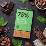 75% Dark Chocolate with Peppermint & Sweet Nibs, 60g