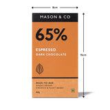 65% Espresso Dark Chocolate, 60g