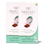 Chocolate Sea Salt Dark India Organic Chocolate, 75g [Pack of 2]