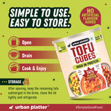 Tofu Cubes, 800g (Drained Weight: 450g | 14% Plant Protein | Ready-to-Use for Stir-Fries, Curries, Salads & Soups)