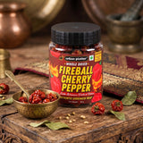Fireball Cherry Pepper, 30g (Whole & Dried, Dalle Khursani Chilli of Sikkim, Hot & Fiery)
