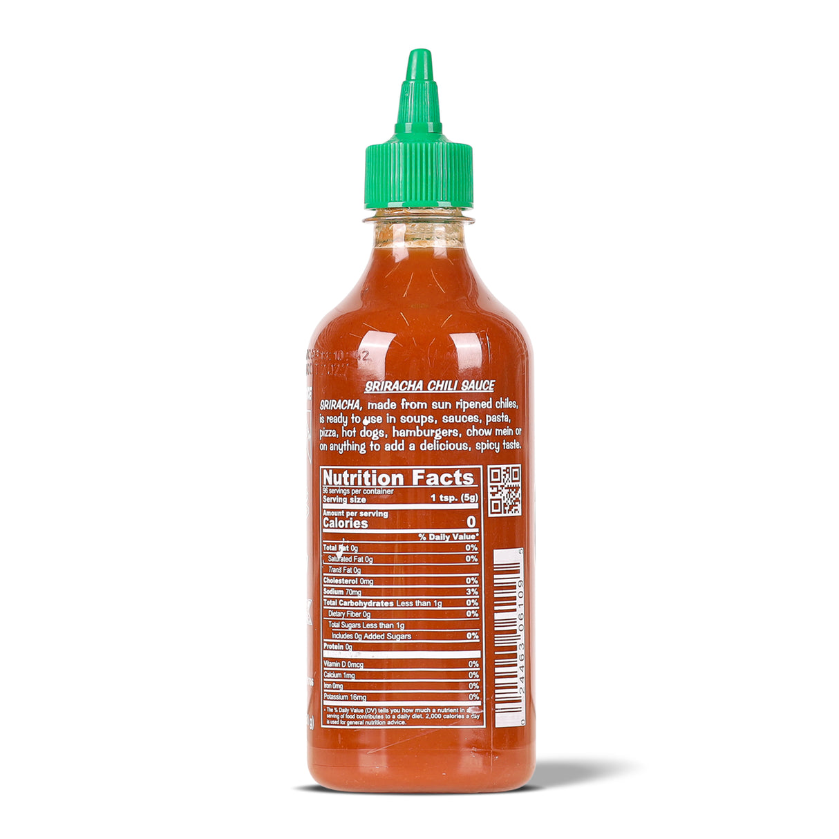 Huy Fong Foods Sriracha Hot Chili Sauce, 481g (Made with Sun-Ripened Chilies & Garlic, Spicy Dipping, Cooking & Marinade Sauce, No Artificial Colours or Flavourings)