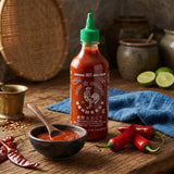 Huy Fong Foods Sriracha Hot Chili Sauce, 481g (Made with Sun-Ripened Chilies & Garlic, Spicy Dipping, Cooking & Marinade Sauce, No Artificial Colours or Flavourings)