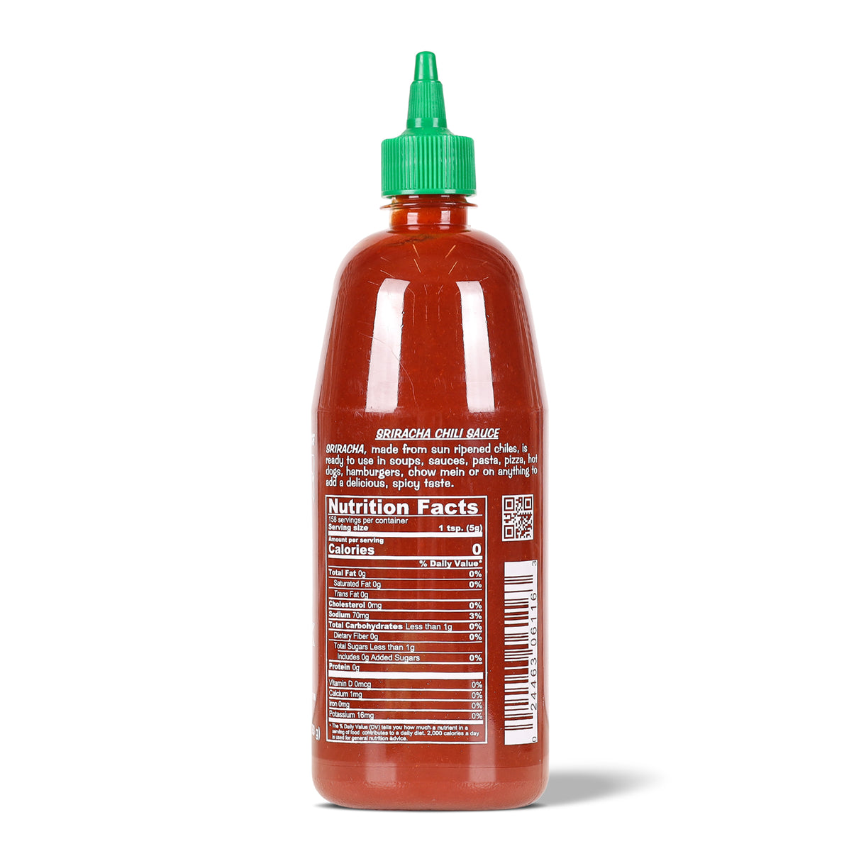 Huy Fong Foods Sriracha Hot Chili Sauce, 793g (Made with Sun-Ripened Chilies & Garlic, Spicy Dipping, Cooking & Marinade Sauce, No Artificial Colours or Flavourings)