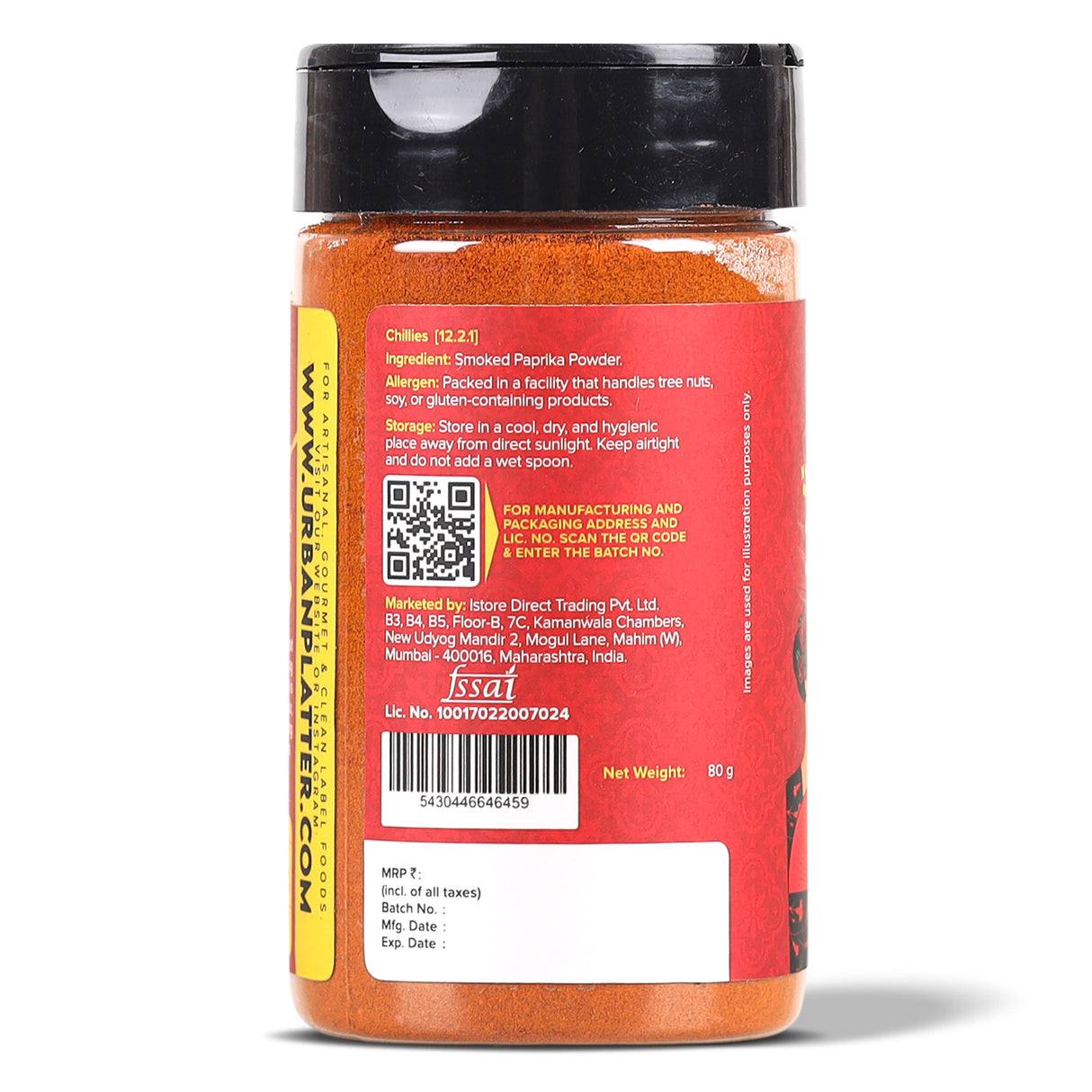 Smoked Paprika, 80g  (Bold, Smoky & Sweet, Adds Depth, Colour & Earthy Heat to Grills, Roasts, Pasta, Sauces & Global Cuisines)