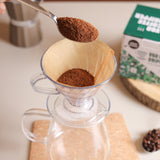 V60 Coffee Dripper, Size 02, 1 Piece (Pour Over Coffee Maker | Transparent Cone Brewer | Reusable Manual Coffee Dripper for Specialty Coffee| Ideal for 1-4 Cups)