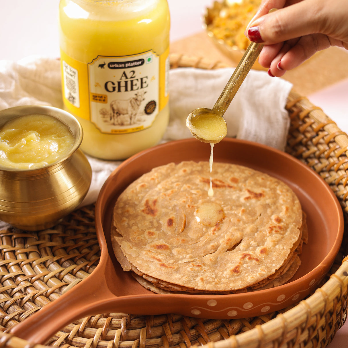 A2 Ghee, 500ml (Curd-Churned Bilona Desi Ghee for Cooking, Tadka & Daily Meals | Made from A2 Cow Milk)