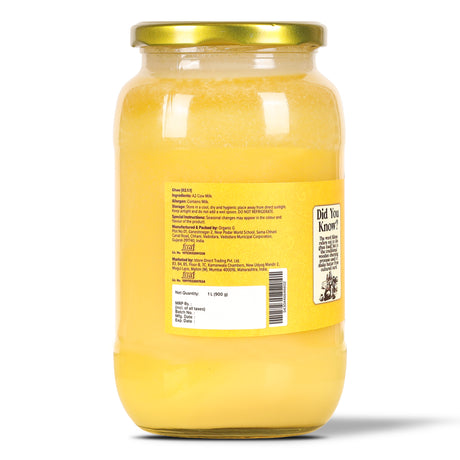A2 Ghee, 1L (Curd-Churned Bilona Desi Ghee for Cooking, Tadka & Daily Meals | Made from A2 Cow Milk)