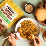 Soya Granules, 300g (53% Plant Protein | Made from Defatted Soy Flour | Fiber Rich Soya Mince)