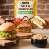 Soya Granules, 300g (53% Plant Protein | Made from Defatted Soy Flour | Fiber Rich Soya Mince)