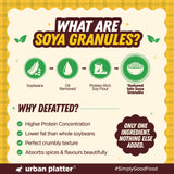 Soya Granules, 300g (53% Plant Protein | Made from Defatted Soy Flour | Fiber Rich Soya Mince)