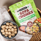 Soya Chunks, 300g (53% Plant Protein | Made from Defatted Soy Flour | Fiber Rich Soya Wadi))