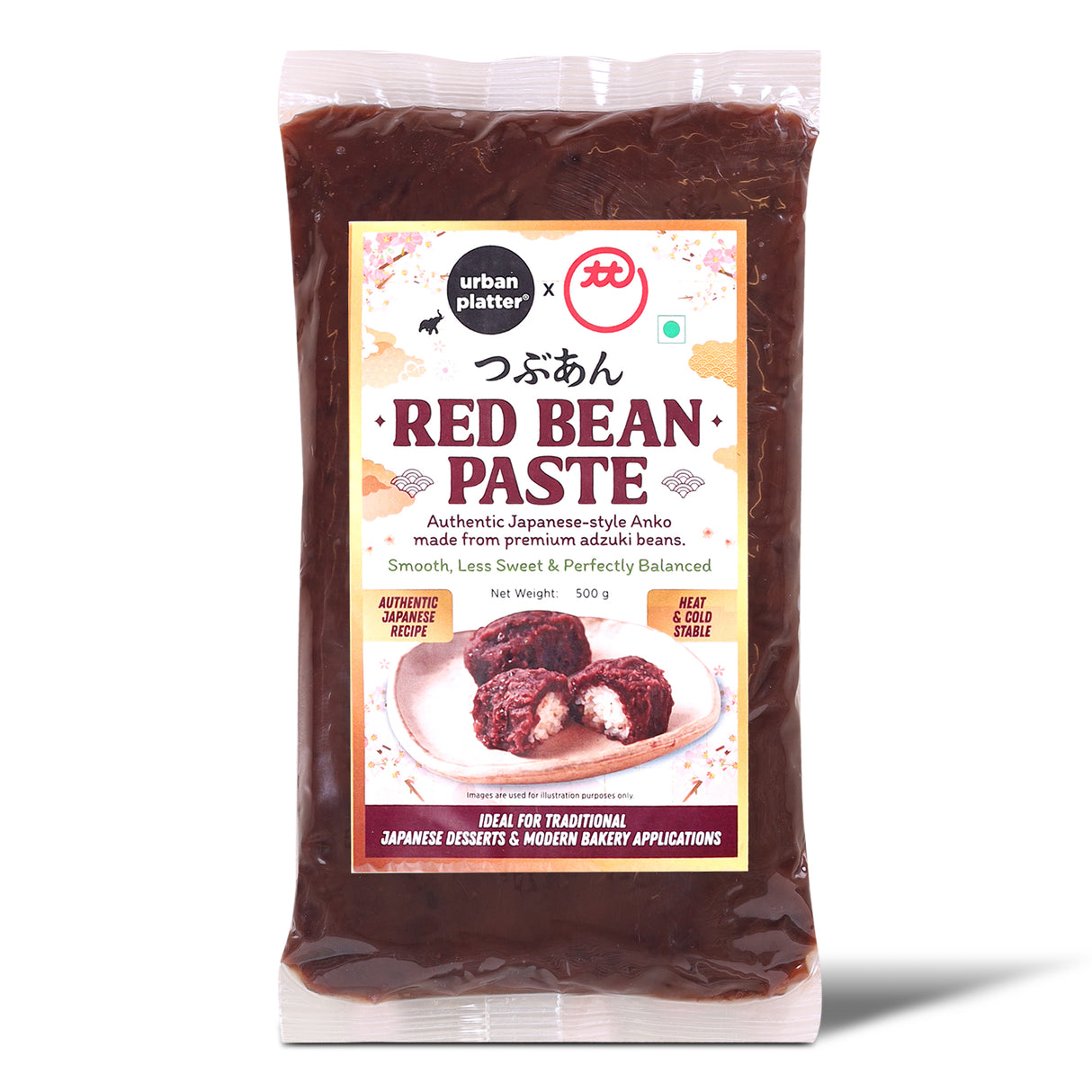 Red Bean Paste (Anko), 500g (Made with Adzuki Beans | Smooth & Less Sweet | Ready-to-Use Filling for Mochi, Dorayaki, Taiyaki & Baking)