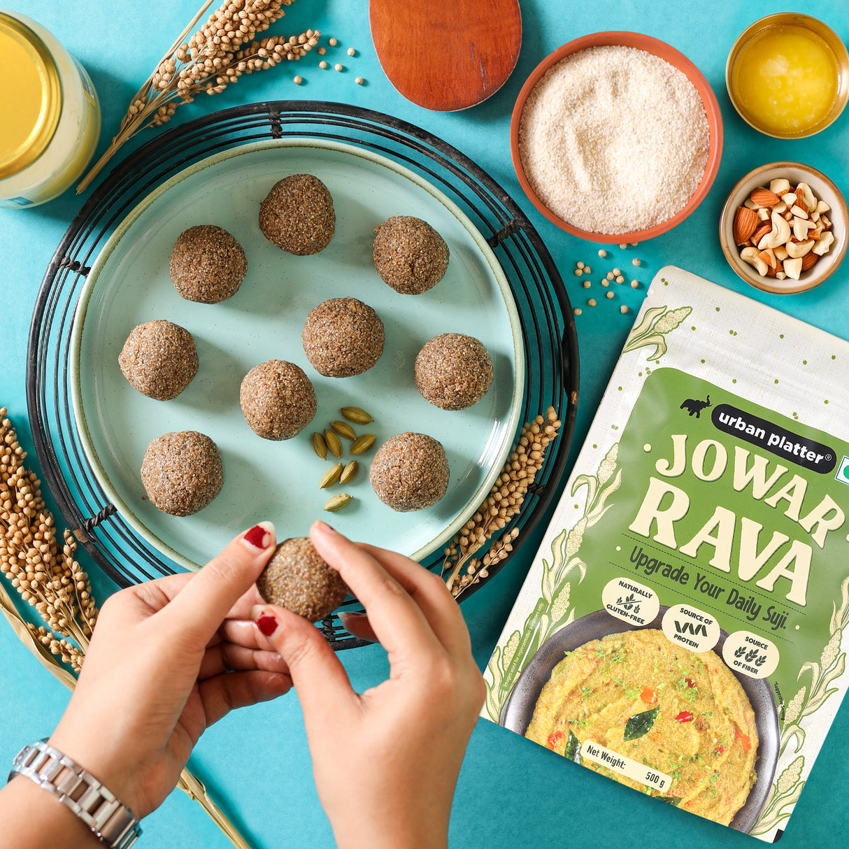 Jowar Rava, 500g (Naturally Gluten-free | Source of Protein & Fibre | A Smart Swap for Regular Sooji | Perfect for Upma, Khichdi, Porridge, Halwa & More)