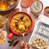 Bajra Rava, 500g (Naturally Gluten-Free | Source of Protein & Fibre | A Smart Swap for Regular Sooji | Perfect for Upma, Khichdi, Porridge, Halwa, Laddoos & More)