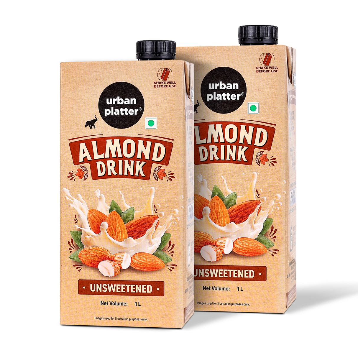 Almond Milk, 1 Litre, Pack of 2 (Unsweetened | Lactose-Free | Plant-Based Milk Alternative | Works Beautifully in Tea and Coffee)