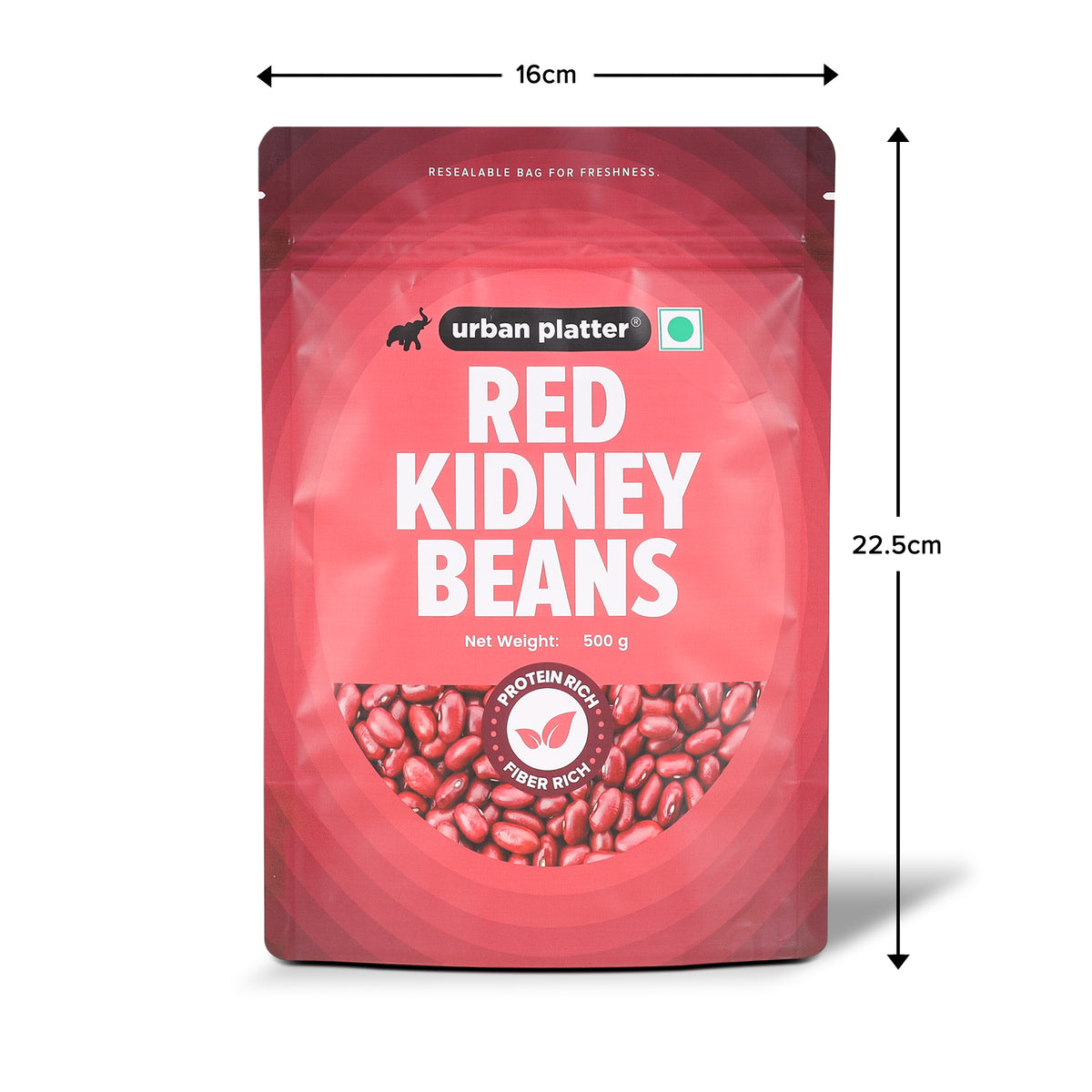 Red Kidney Beans, 500g (Red Rajma | 24g Protein | 25g Fiber | Nourishing whole beans for Gravies, Curries, Bowls, & Salads)