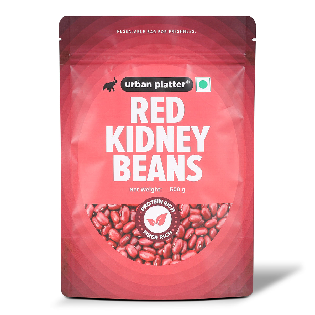Red Kidney Beans, 500g (Red Rajma | 24g Protein | 25g Fiber | Nourishing whole beans for Gravies, Curries, Bowls, & Salads)