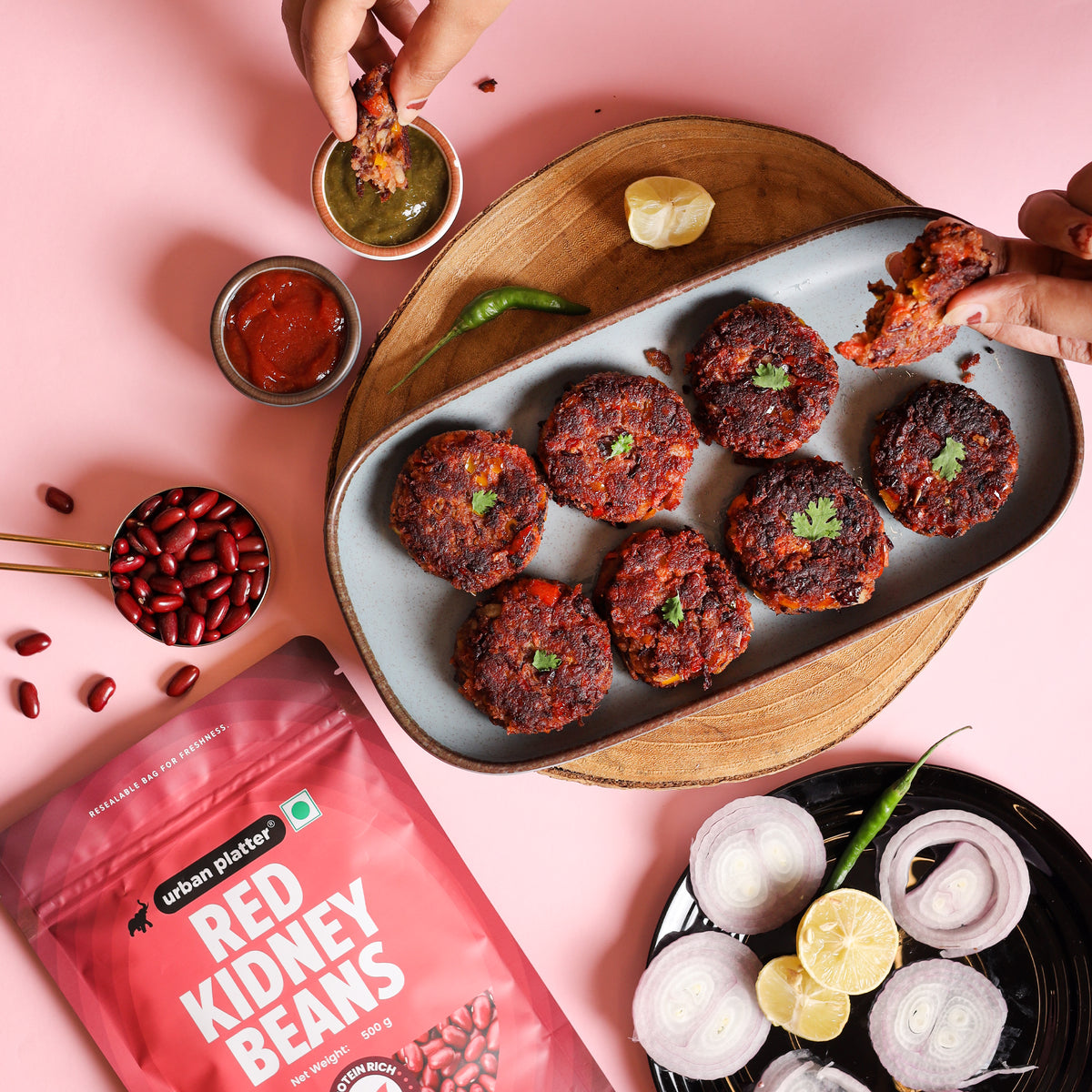 Red Kidney Beans, 500g (Red Rajma | 24g Protein | 25g Fiber | Nourishing whole beans for Gravies, Curries, Bowls, & Salads)