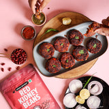 Red Kidney Beans, 500g (Red Rajma | 24g Protein | 25g Fiber | Nourishing whole beans for Gravies, Curries, Bowls, & Salads)