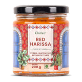 Red Harissa,200g (Authentic Harissa, Made with Dried Red Chilies, No Artificial Colors/Flavors, Dip, Stir-fry, Marinate)