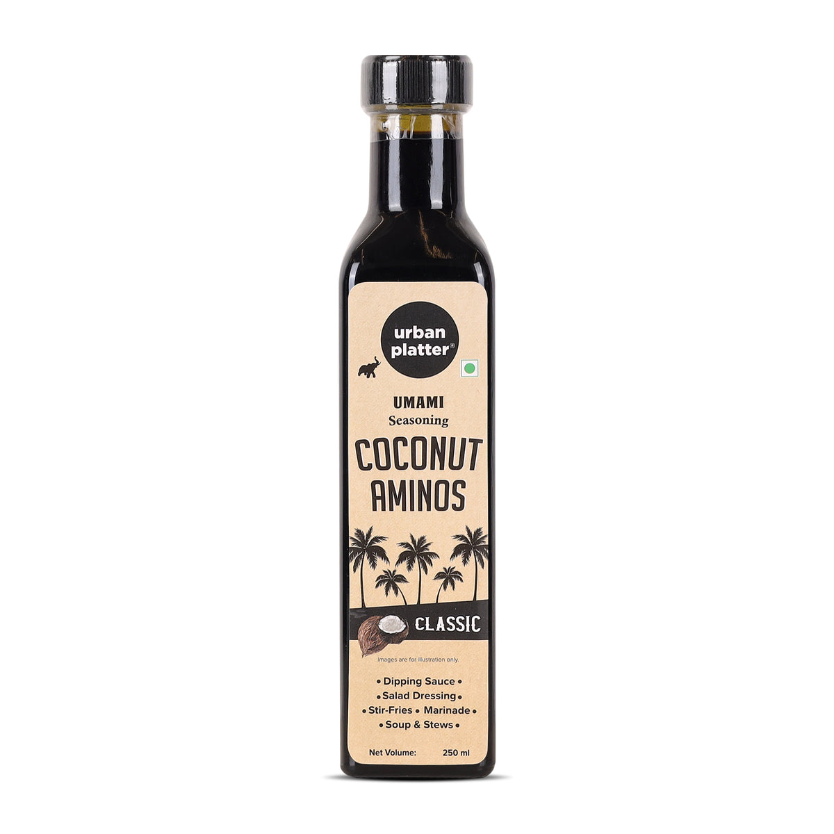 Coconut Aminos, 250ml (Umami Seasoning Sauce, Soy-free, Gluten-free, Perfect for Dipping Asian Appetizers, Dressings)